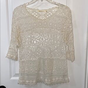 Solitaire Cream Crochet Blouse
